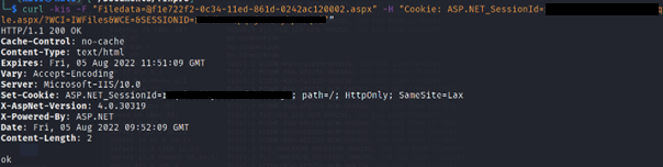 Upload della reverse shell